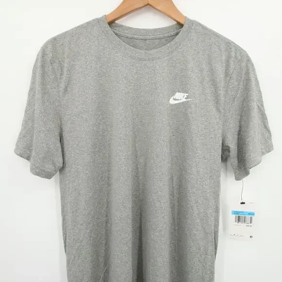 Nike TShirt Dark Grey Heather Polyester Dri Fit Athletic Workout Medium NWT - Picture 3 of 11